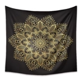 Arazzo da parete bohémien nero con intricato motivo mandala dorato per decorare la casa - 73*95CM / LT178-2-Mandala Nero Oro