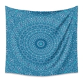 Tapisserie mandala pour chambre motif géométrique bleu profond décoration bohème - 73X95CM / Tissu Brossé / LT178-5 (Tons Bleus)