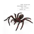 Realistic little black spider insect model with red accents for tabletop decoration - Wolf Spider ZQ846