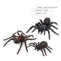 Three-piece set of realistic toy spiders with colorful blue, red, and green markings - Black Spider 3-Piece Set