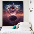 Tapiz de cielo estrellado con ojo que todo lo ve para decoración de dormitorio - 150x130 / Ojo Cósmico Púrpura(3)