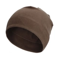 Deep brown thermal fleece skull cap for outdoor running and cycling helmet liner - Coffee
