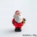 Miniature resin Santa Claus figurine No.6 holding golden bell, 4x3x6cm festive decor - Style 6 (Santa with Golden Bell)