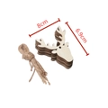 Wooden deer head Christmas ornament set with twine and dimensions 8cm by 6.9cm - Elk Antlers