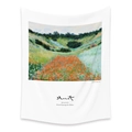 Art gallery style Monet Poppy Field II white bohemian wall tapestry for room decor - 73X95CM (Cross-border Brushed Style) / Poppy Field II (LT202-11)