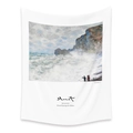 Monet seascape oil painting art tapestry featuring ocean waves and coastal cliffs - 73X95CM (Cross-border Brushed Style) / Seaside Cliffs (LT202-17)