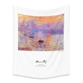 Bohemian tapestry featuring Monet Sunrise Impression oil painting style for wall decor - 73X95CM (Cross-border Brushed Style) / Impression Sunrise (LT202-16)