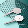 Dual stainless steel 430 pizza cutters with 22cm handle and 9cm blade for baking - Large Single Wheel Pizza Cutter