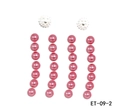 Detail shot of pink pearlescent acrylic face gems and rhinestone stickers for DIY makeup - ET-09-2 Pink Pearl Set
