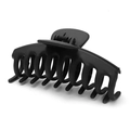 Grande molletta per capelli nero opaco per donna con design robusto a denti multipli - Nero