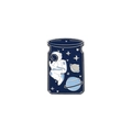 Cartoon astronaut inside star bottle enamel pin brooch with blue starry space background - Astronaut Starry Bottle