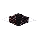 Masque chic en dentelle à paillettes or rose, motif losange avec boucles réglables - Enfant / Or Rose Paillettes de Diamant