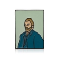 Künstlerische Emaille-Anstecknadel mit Van-Gogh-Cartoon-Porträt in dunkelblauer Jacke - Van-Gogh-Porträt (C1759-2)