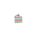 Pendentif gâteau mignon en émail rose et menthe pour accessoires de bijoux DIY - 16# Gâteau mousse