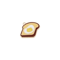 Pendentif en émail mignon pain grillé avec œuf au plat et chat pour bijoux DIY créatifs - 1# Toast aux œufs