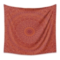 Tenture mandala bohème avec motifs géométriques complexes rouge et orange - 73X95CM / Tissu Brossé / LT178-10 (Tons Chauds)