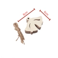 Rustic wood bell ornaments with jute twine, decorative wooden pendants size 8cm x 6cm - Small Bell