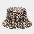 Klassischer Fischerhut mit Leopardenmuster aus Canvas für Outdoor-Sonnenschutz und Stil - M (56-58cm) / Khaki