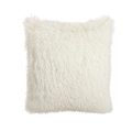 Soft white faux fur pillow cover with long plush texture for cozy home sofa decor - 40*40cm-Pillowcase / Cream