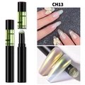 Nail magic mirror powder cushion pen in shade CH13 with iridescent green aurora chrome finish - Aurora Cushion Pen Aurora CH13