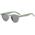 Lunettes de soleil ovales vert menthe rétro avec verres gris et détails étoiles argent - Vert