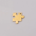 Colgante de puzzle de acero inoxidable dorado pulido con corazón para collar - Pequeño (16x16mm) / Dorado