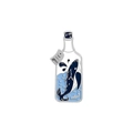 Cartoon enamel pin featuring a whale in a bottle with 'I need more space' text label - Whale in Bottle