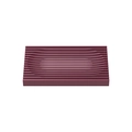 Dunkelila Seifenschale aus Silikon mit rechteckigem Schlitz-Drainage-Design - Gitter-Karminrot