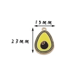 Grüner Avocado-Anhänger aus goldener Legierung, Abmessungen 15 mm Breite und 23 mm Höhe - 5# Avocado