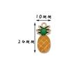 Emaillierter Ananas-Anhänger mit Goldbeschichtung, Größe 10mm x 24mm für DIY-Schmuck - 2# Ananas