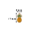 Emaille Ananas Anhänger in Gelb und Grün mit Goldfinish Größe 17mm x 8mm - 1# Gelbe Ananas