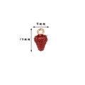 Ciondolo a forma di fragola in smalto rosso e oro, dimensioni di 9mm per 15mm - 2# Fragola 3D (15x9mm)