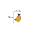 Banana shaped alloy enamel pendant in yellow and green with 15mm x 8mm dimensions - 4# Banana (15x8mm)