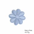 Parche bordado margarita azul claro 4cm para decoración de ropa y reparación de bricolaje - Termoadhesivo / Con Adhesivo / Circón Azul Claro