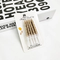 Goldene Spiral Geburtstagskerzen Set mit Haltern für Tortendekoration in Blisterpackung - 6-teiliges Set / Champagnergold