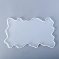 Irregular wavy edge translucent silicone mold for DIY crystal epoxy resin crafts - Large Irregular Rectangular Tray Mold (39*24cm)