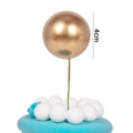 4cm golden spherical cake topper balloon ornament for elegant Christmas party dessert decor - Gold Ball 4cm