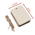 Rustic rectangular wood gift tags with twine, 8x5.3cm DIY natural craft hanging ornaments - Wooden Plaque