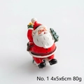 Statuina di Babbo Natale in resina Stile 1 con stella, misura 4x5x6cm per decoro - Stile 1 (Babbo Natale con sacco e stella)