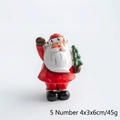 Statuetta di Babbo Natale in resina con albero, No. 5, dimensioni 4x3x6cm - Stile 5 (Babbo Natale con alberello)