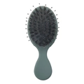 Mini spazzola portatile in setole di cinghiale con cuscinetto verde massaggiante - Verde Scuro