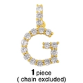 Gros plan détaillé du pendentif lettre G doré orné d'un micro-pavage en zircons scintillants - Pendentif Lettre G (Sans Chaîne)