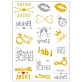 Wasserdichte Team Bride Tattoo-Aufkleber in Gold und Silber für Junggesellenabschiede - Hochzeitsparty-Elemente (VT415)