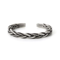 Retro silbergraues geflochtenes Armband für Herren mit kreativer gewebter Metalltextur - Retro Geflochten