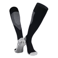 Rutschfeste Kniestrümpfe Fußballsocken in Schwarz-Weiß mit Noppen und gepolsterter Sohle - Erwachsene (38-44) / Schwarz (CJM617)