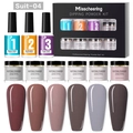 Detail view of Misscheering dipping powder kit with 6 colors and 3 essential liquids - Solid Color Dipping Powder Set 04 (Suit-04)