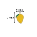 Handgemachter Mango-Anhänger aus Legierung mit grünem Blatt, 14x21mm für DIY-Schmuck - 6# Mango