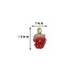 Ciondolo a forma di fragola rossa in lega smaltata, dimensioni di 7mm per 13mm - 1# Fragola 3D (13x7mm)