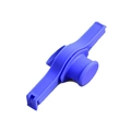 Purple plastic food bag sealing clip with pour spout for kitchen seasoning and grain storage - OPP Packaging / Blue