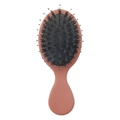 Mini spazzola per capelli con cuscinetto d'aria e setole di cinghiale color rosso mattone - Cremisi